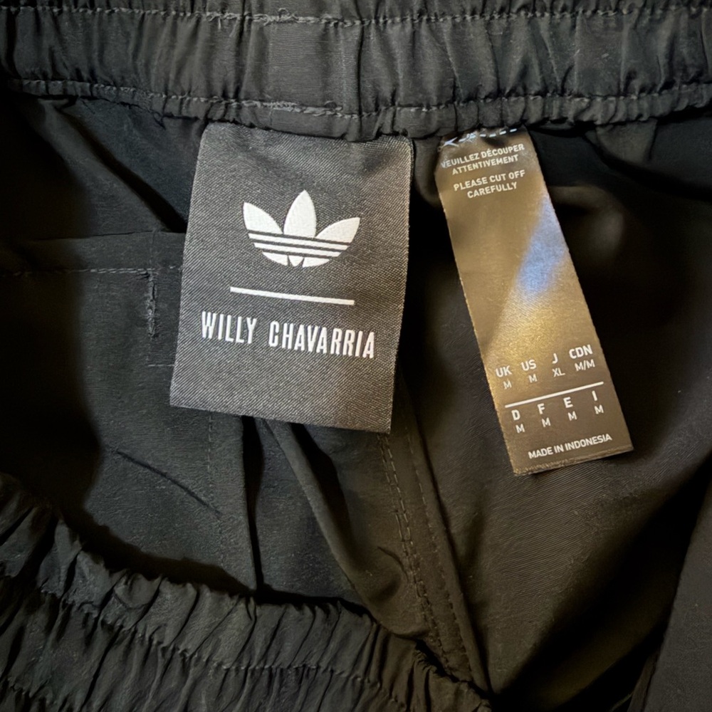 Willy Chavarria x Adidas Originals Wide Track Pants Black Red Size M - Picture 3 of 4